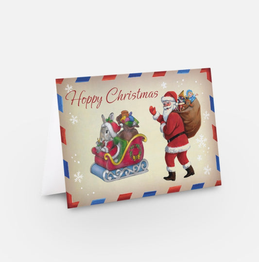 JJ Santa Sleigh Christmas Card