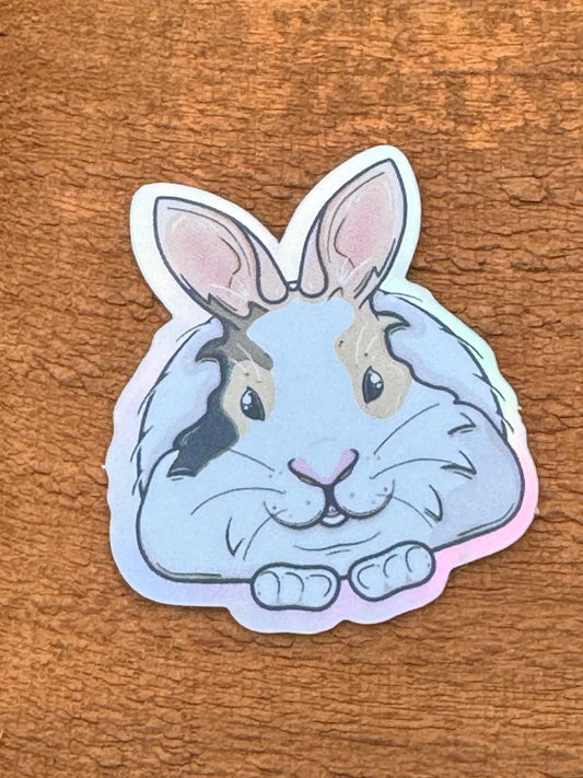 TouchingClouds Silver Bunny Sticker