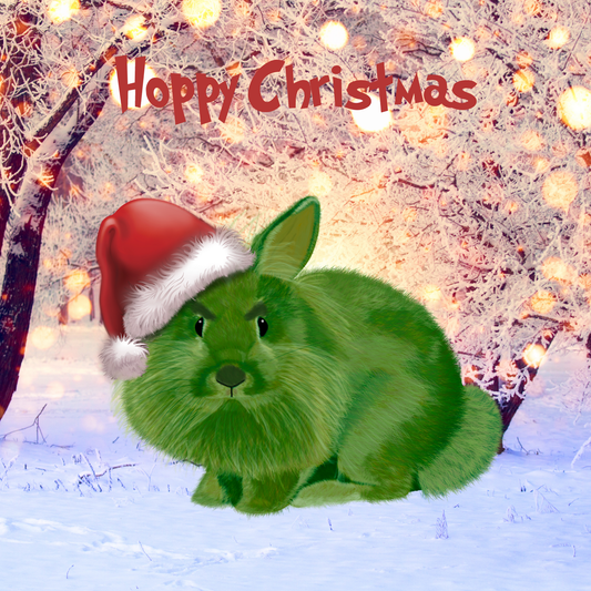 Grinch Bunny Christmas Card