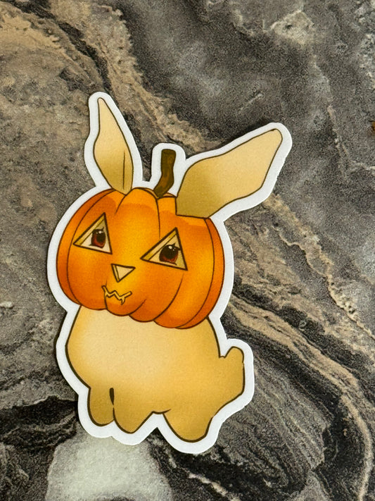 Halloween Pumpkin Head Bunny