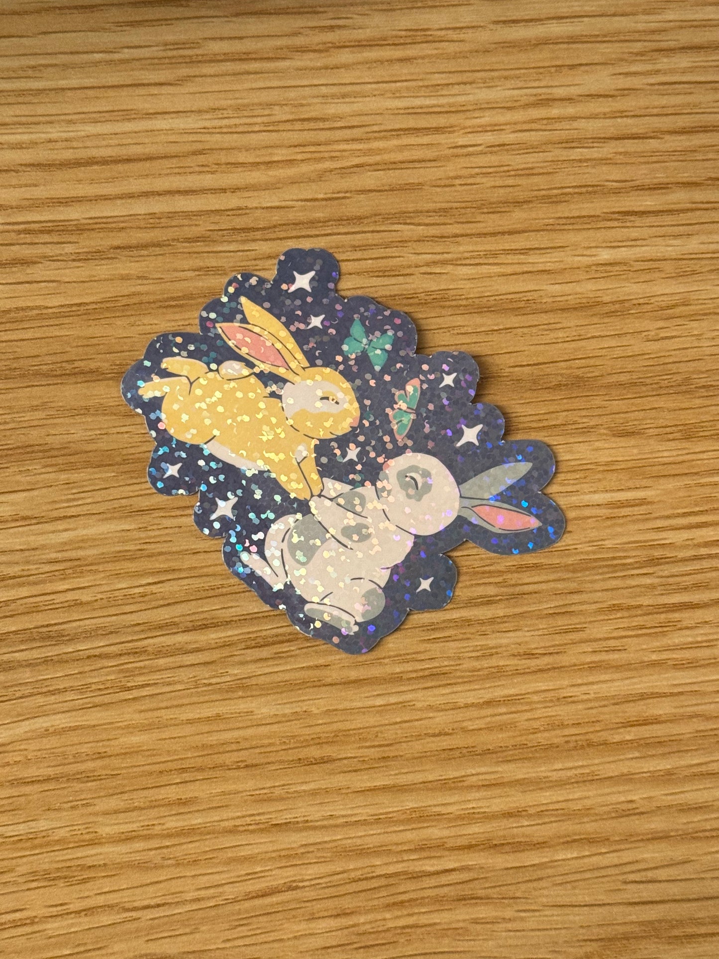 Cute Holographic Bunny Stickers