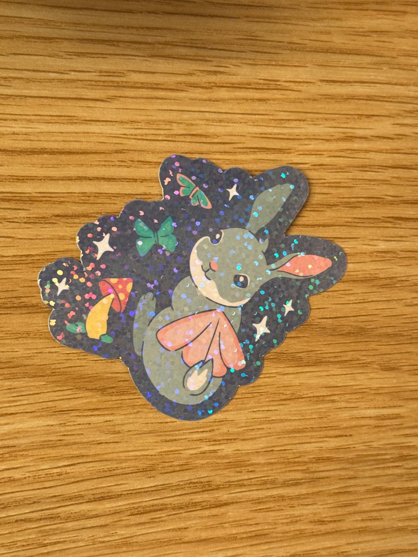 Cute Holographic Bunny Stickers