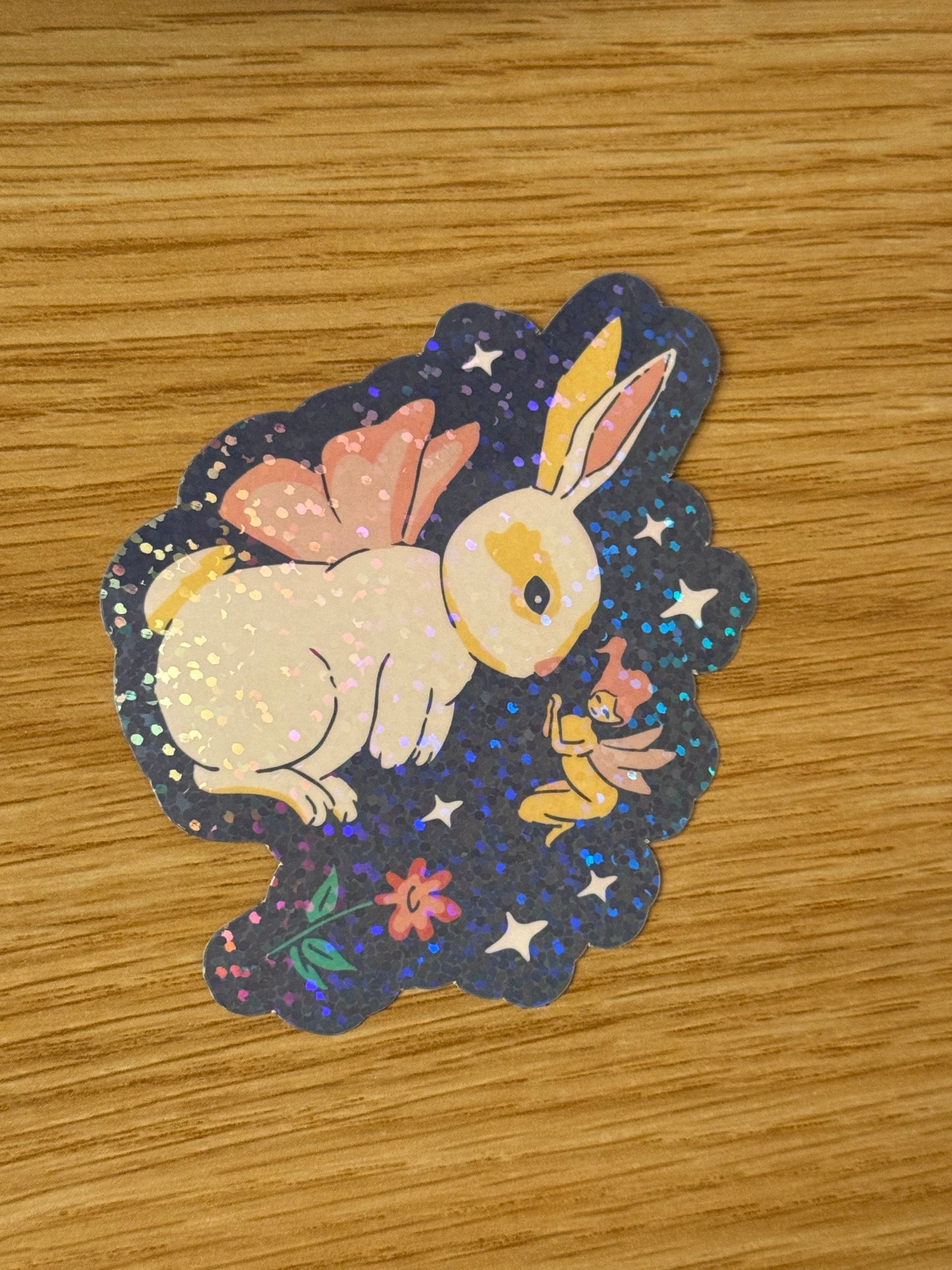 Cute Holographic Bunny Stickers