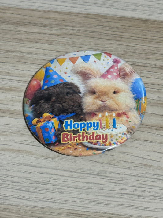 CCRR Bonnie and Bruce Hoppy Birthday Pin Badge