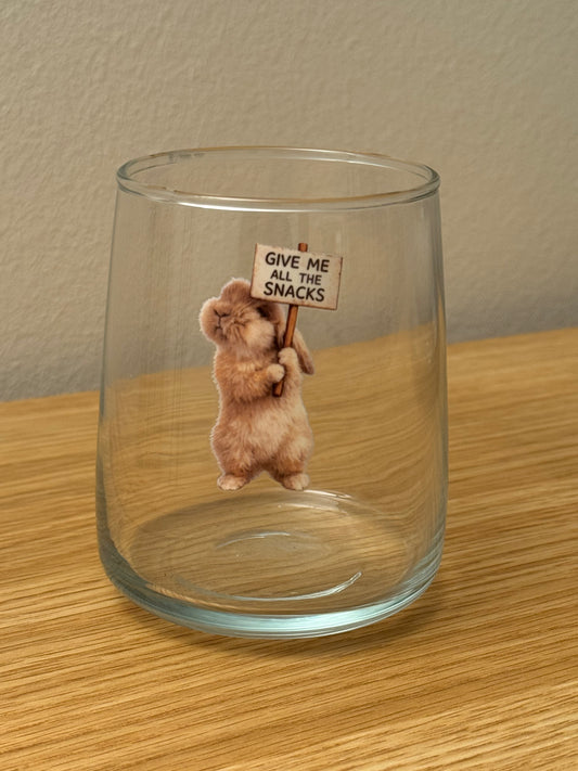 Fawn - Give Me All The Snacks - Glass Tumbler