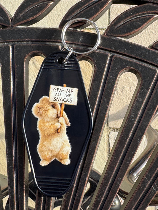Fawn - Give Me All The Snacks - Motel Style Keychain