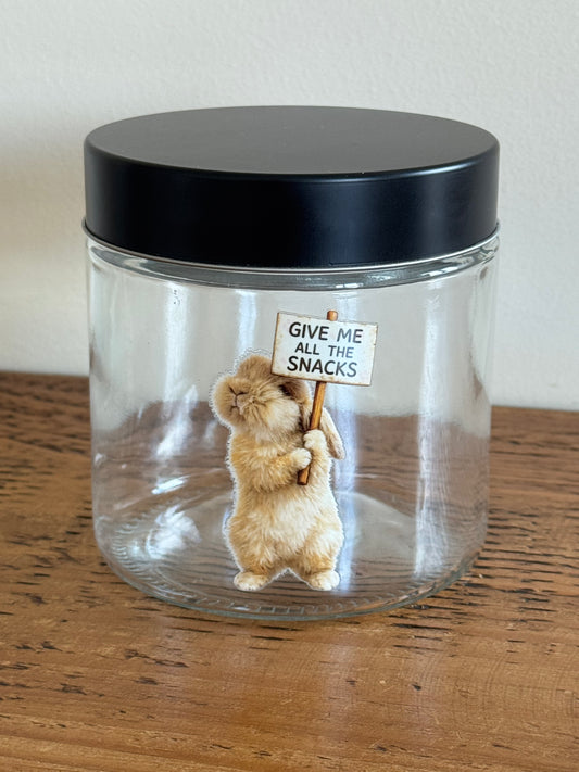 Carrot Cottage Glass Treat Jars