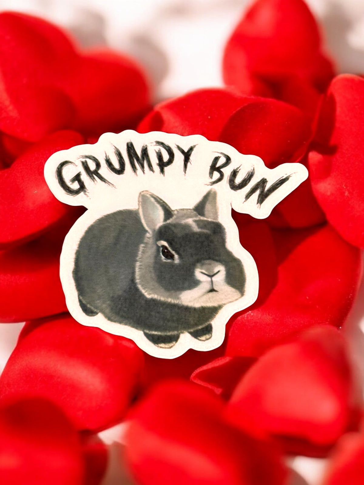Grumpy Bunny With Roses Grumpy Bunny – JJRabbitHouse