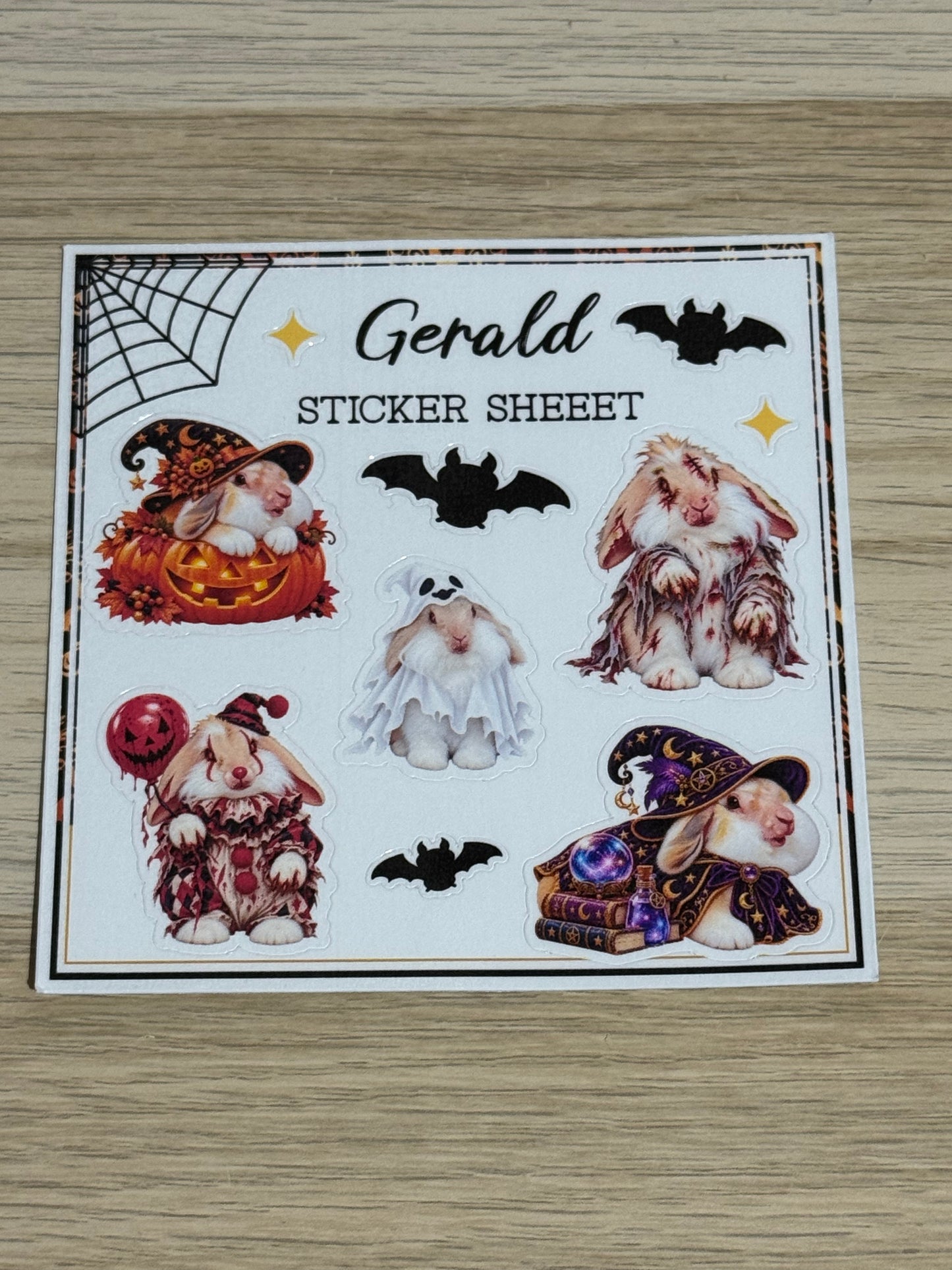 Gerald Halloween Sticker Sheet