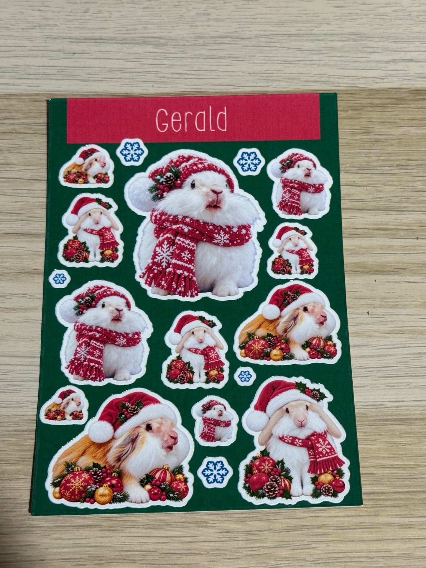 Gerald Christmas Sticker Sheet