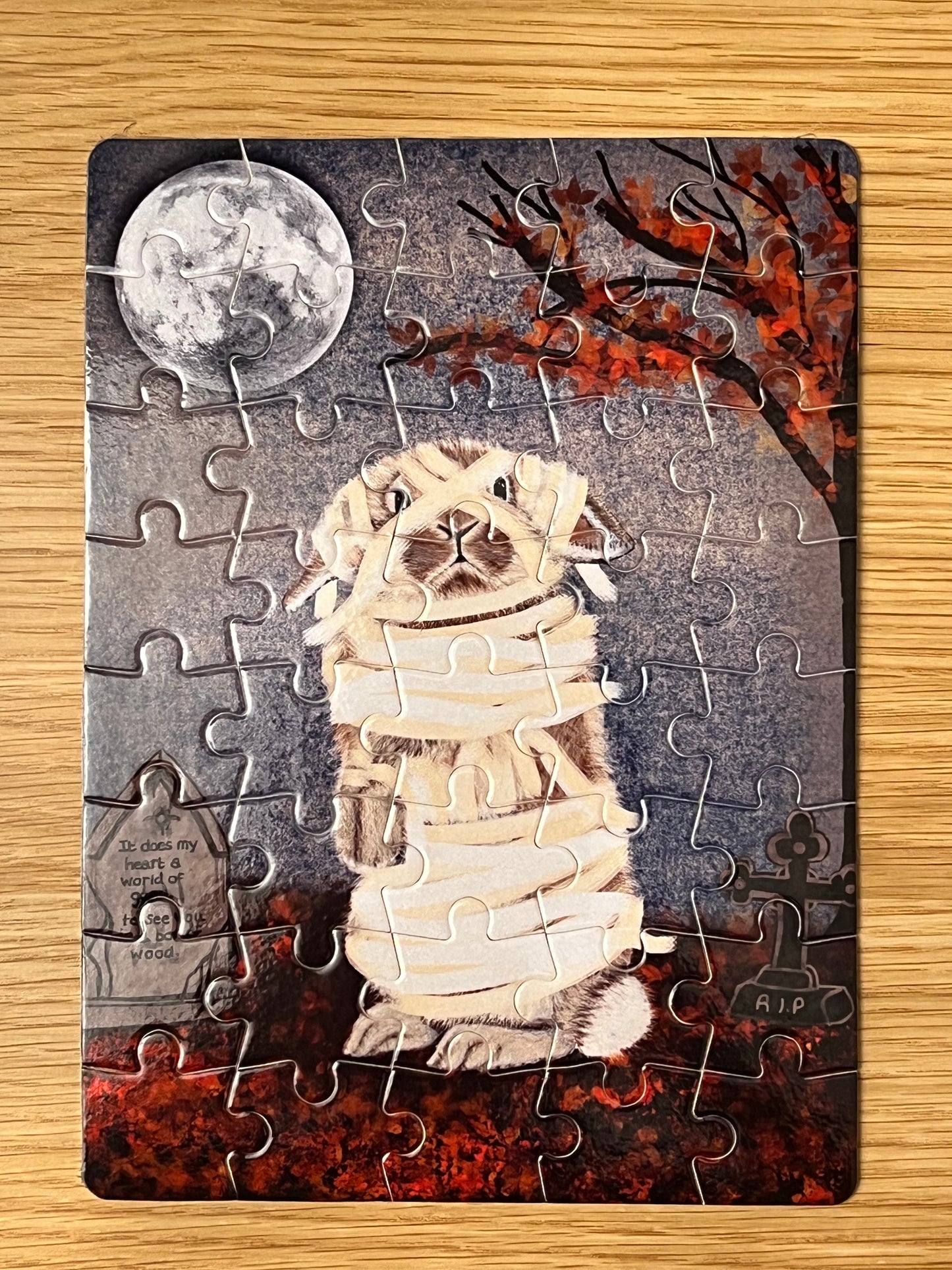 Cute Halloween Bunny Rabbit Jigsaw Puzzle