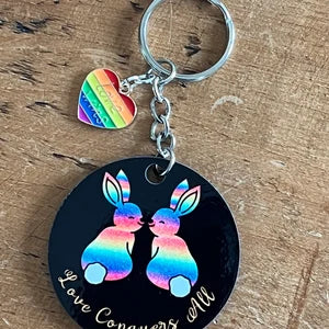 LGBTQIA+ Pride Bunnies Keychains