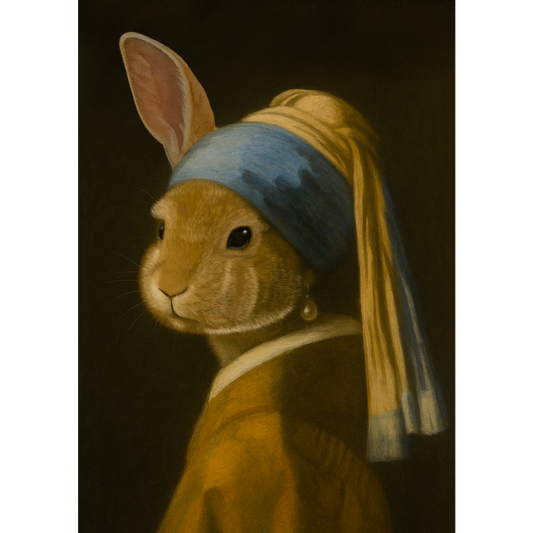 The Bunny with the Pearl Earring - Sweatshirt - The Warren Creations