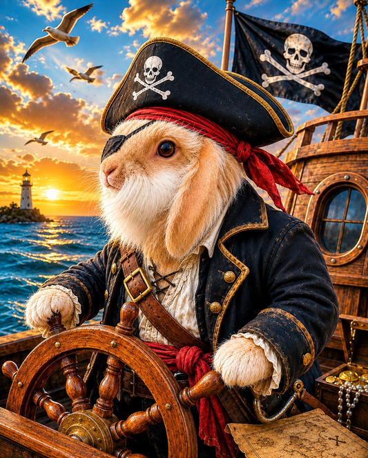 Gerald - Bunny Pirate with background