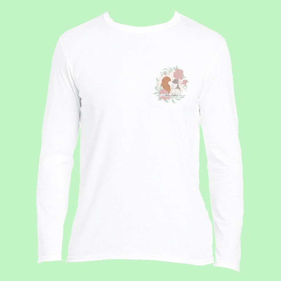 Carrot Cottage Rabbit Rescue Long Sleeved Unisex Top  - Small Logo