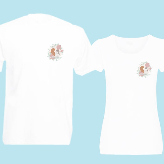 Carrot Cottage Rabbit Rescue Logo T-shirt - Small design.