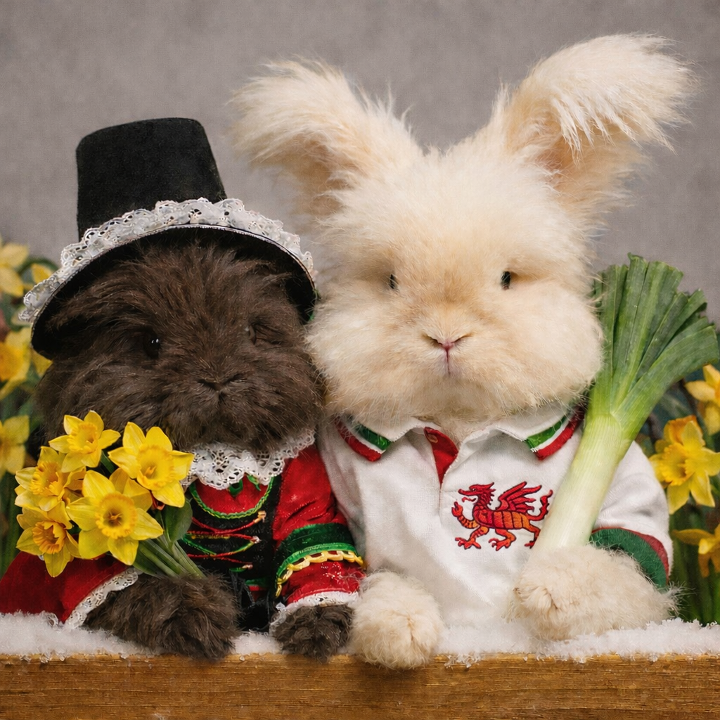 CCRR St David's Day Bunnies - Bonnie and Bruce